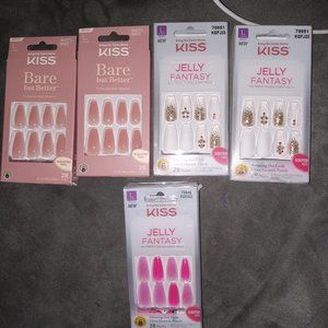 5 sets KISS nails long length NIB glue ons